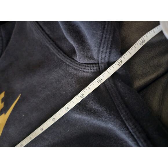 Nike Hoodie Youth Small – Black/Gold Pullover Sweatshirt – Standard Fit - Picture 4 of 5
